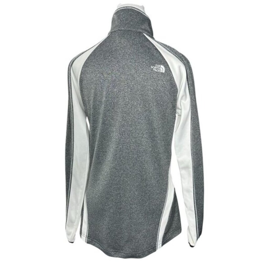 The North‎ Face Womens Gray White Quarter Zip Pullover Fleece T260+T660 Size M - Picture 4 of 15